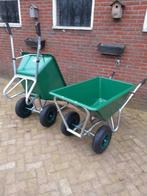 Nieuwe Kruiwagen dubbele wielen 180 liter, Ophalen of Verzenden, Zo goed als nieuw