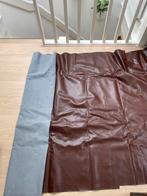 Grote lap bruine nep leer stof, Hobby en Vrije tijd, Stoffen en Lappen, Ophalen, Bruin, 120 cm of meer, Leer of Kunstleer