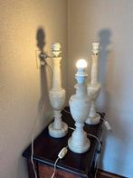 Alabasten tafellamp 3 stuks, stevige robuuste lampen, Overige materialen, 50 tot 75 cm, Alabast, Ophalen of Verzenden
