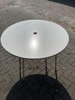 Ronde witte tafel, Tuin en Terras, Gebruikt, Ophalen of Verzenden