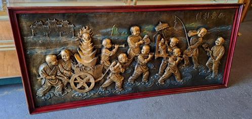 Oosterse decoratie een prachtig wandpaneel 220 cm x 100 cm, Antiek en Kunst, Curiosa en Brocante, Ophalen