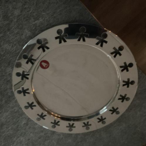 Mooie RVS Alessi schaal, dienblad, Huis en Inrichting, Woonaccessoires | Schalen en Manden, Gebruikt, Rond, Overige materialen