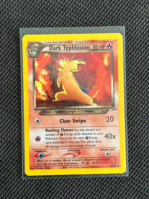 Dark Typhlosion Neo Destiny, Hobby en Vrije tijd, Verzamelkaartspellen | Pokémon, Zo goed als nieuw, Losse kaart, Ophalen of Verzenden