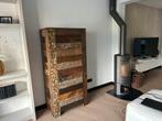 Kast Braziliaans sloophout 2 stuks, Huis en Inrichting, Ophalen, Met deur(en), 50 tot 100 cm, Zo goed als nieuw