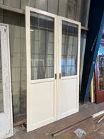 Nette en hoge set ensuite / schuifdeuren met glas in lood, Ophalen, Binnendeur, Zo goed als nieuw, Schuifdeur