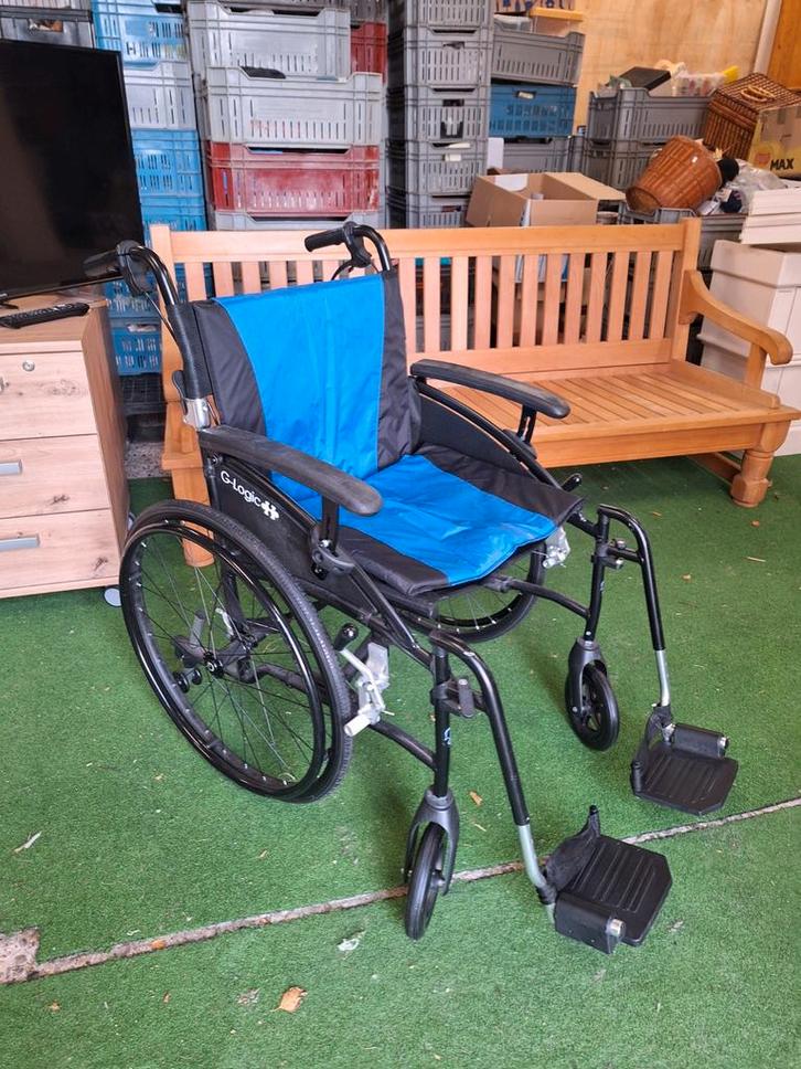 Rolstoel Excel G-Logic opvouwbaar 50 cm breed, Diversen, Rolstoelen, Gebruikt, Duwrolstoel, Inklapbaar, Ophalen