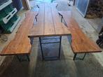 2× houten zitbank+ eettafel, Huis en Inrichting, Ophalen, Minder dan 50 cm, Zitbank+eettafel, 200 cm of meer