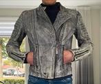 Stoere leren bikerjas Sluis Leder, maat 34 (XS), Ophalen of Verzenden, Zo goed als nieuw, Maat 34 (XS) of kleiner, Grijs
