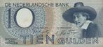 Tien Gulden Staalmeester No 8 AL 026944, 1943, Postzegels en Munten, Bankbiljetten | Nederland, Verzenden, 10 gulden, Los biljet