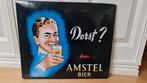 Vintage reclamebord Amstel bier, Ophalen, Gebruikt, Reclamebord