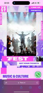 1 kaartje voor 7 fest te koop!!, Tickets en Kaartjes, Concerten | Pop, Eén persoon
