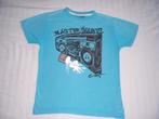 Leuk blauw shirt merk Coolcat maar 158 met radio print, Kinderen en Baby's, Kinderkleding | Maat 158, Gebruikt, Coolcat, Ophalen of Verzenden