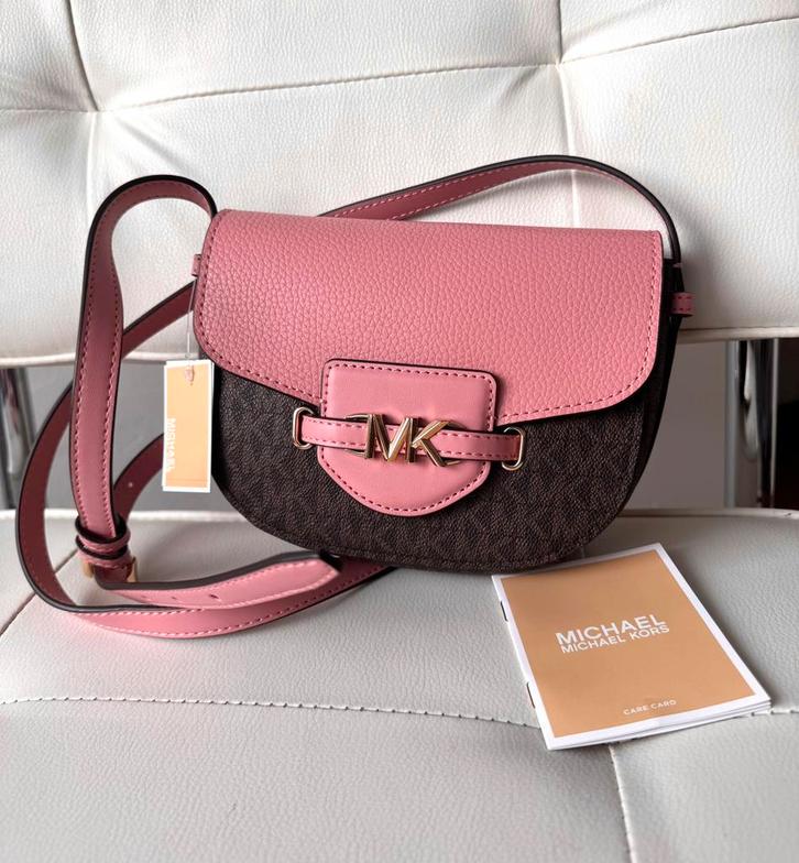 Michael kors tasje roze en bruin, Sieraden, Tassen en Uiterlijk, Tassen | Schoudertassen, Nieuw, Overige merken, Bruin, Ophalen of Verzenden