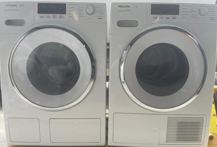 Miele wasmachine + droger, Witgoed en Apparatuur, Wasmachines, Zo goed als nieuw, 85 tot 90 cm, 1600 toeren of meer, Ophalen
