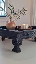 Originele zwarte bijzettafel /wandtafel uit India, Ophalen of Verzenden, Rechthoekig, Minder dan 55 cm