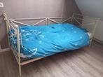 Smeedijzer bed, oud franse brocante  1 persoons,compleet, Ophalen, Gebruikt, 90 cm, Eenpersoons