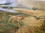 jager met hond, Antiek en Kunst, Kunst | Schilderijen | Klassiek, Ophalen