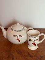 Kerst servies Kerstservies theepot theebeker Rudolph, Overige materialen, Overige typen, Ophalen of Verzenden, Zo goed als nieuw