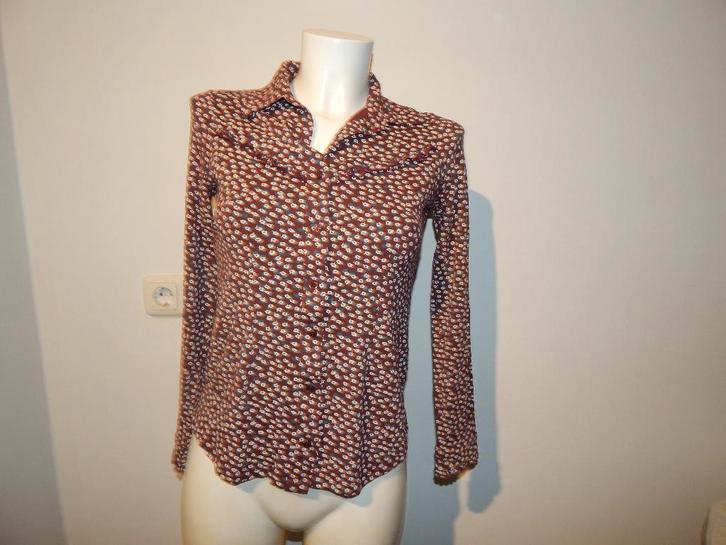 King Louie vintage look blouse roesjes fijn bloemen printjeS, Kleding | Dames, Blouses en Tunieken, Zo goed als nieuw, Maat 36 (S)