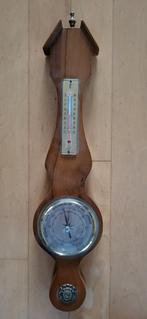 Licht eiken oude barometer 47 cm. Vintage, Gebruikt, Ophalen of Verzenden, Barometer