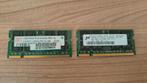 2 x 1 Gb laptop RAM intern geheugen DDR2, Computers en Software, RAM geheugen, 2 GB, Gebruikt, Ophalen of Verzenden, Laptop