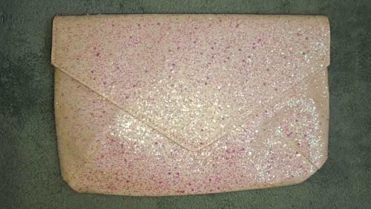 Glitter clutch / tasje van H&M (nieuw), Sieraden, Tassen en Uiterlijk, Tassen | Damestassen, Nieuw, Avondtasje, Overige kleuren