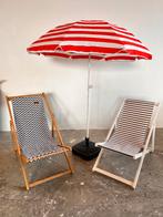 strandstoelen inclusief parasol, Caravans en Kamperen, Kampeermeubelen, Ophalen, Gebruikt, Campingstoel