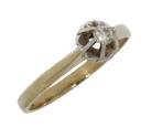 Solitair diamant 0,10ct fraaie 14k gouden dames ring liefde, Voordeelsieraden, Ophalen of Verzenden, Met edelsteen, Dame