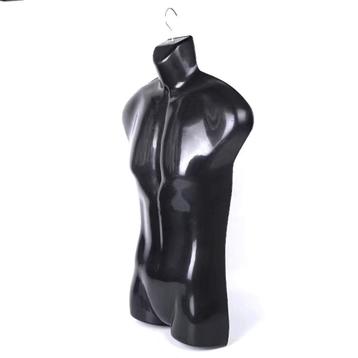 5x Torso met haak mannelijk Zwart polypropyleen holle rug. beschikbaar voor biedingen