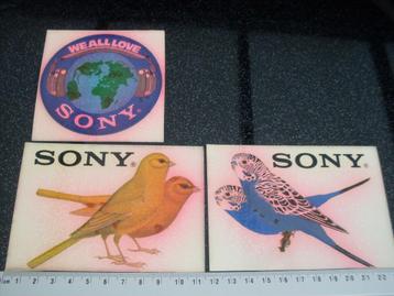 3x sticker we all love Sony logo koptelefoon hoofdtelefoon beschikbaar voor biedingen