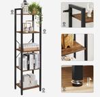 Industrieel Boekenrek -  5 Laag - Staal - 30x39,6x154, Ophalen, Nieuw