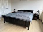 2 persoon bed met teak houten omvang - met motor, Huis en Inrichting, Slaapkamer | Bedden, Ophalen, Gebruikt, 90 cm, Eenpersoons