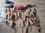 Houten treinbaan, Kinderen en Baby's, Speelgoed | Houten speelgoed, Ophalen, Gebruikt, Overige typen