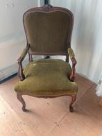 Antieke Stoel met Groene Mohair Bekleding, Antiek en Kunst, Antiek | Meubels | Stoelen en Banken, Ophalen