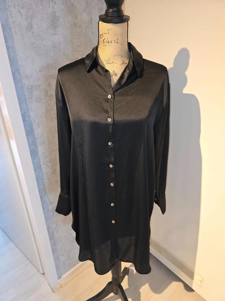 zwarte blouse maat M  (z8, Kleding | Dames, Blouses en Tunieken, Zo goed als nieuw, Maat 38/40 (M), Zwart, Ophalen of Verzenden