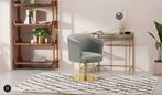 Made messing bureaustoel velvet goud fluweel jade sage, Huis en Inrichting, Stoelen, Ophalen, Overige kleuren, Stof, Zo goed als nieuw