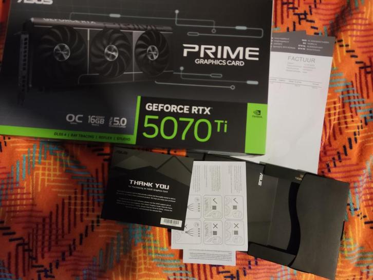 ASUS GeForce RTX 5070 TI PRIME OC, Computers en Software, Videokaarten, Zo goed als nieuw, Nvidia, PCI-Express 5.0, GDDR6, HDMI