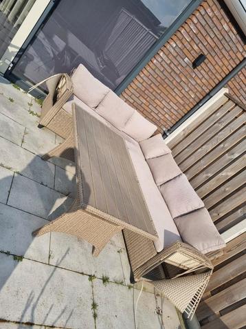 Beige tuinset loungeset 6 persoons