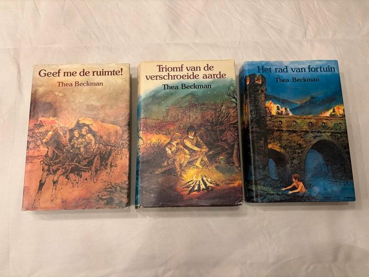 Thea Beckman Trilogie - Geef me de ruimte Triomf Rad fortuin, Boeken, Kinderboeken | Jeugd | 13 jaar en ouder, Gelezen, Ophalen of Verzenden