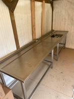 Horeca spoel tafel / werkbank, Ophalen, Zo goed als nieuw, Rechthoekig
