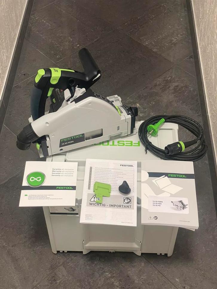 Festool TS 55 FEBQ-Plus-FS Invalzaag NIEUW!!, Doe-het-zelf en Verbouw, Gereedschap | Zaagmachines, Nieuw, Invalzaag, 1200 watt of meer