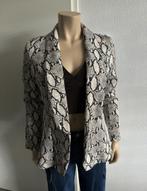 Shein blazer beige zwart print losvallend maat S, Kleding | Dames, Jasjes, Kostuums en Pakken, Verzenden, Beige, Zo goed als nieuw
