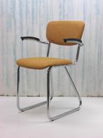 vintage eetkamerstoel - basis stoel is 100 euro, Huis en Inrichting, Stoelen, Ophalen, Metaal, Gebruikt, Blauw