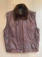 Unieke vintage leren Fong Leng bodywarmer, Ophalen of Verzenden, Zo goed als nieuw, Bruin