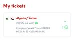 Algerije sudan 2x Tickets africa cup Cat 3, Tickets en Kaartjes, Sport | Overige, Twee personen