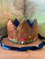 Waldorf vilten verjaardagskroon wol en vilt, Hobby en Vrije tijd, Vilt, Verzenden, Zo goed als nieuw, Figuurtje(s), Wolvilt