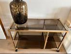 Goud kastje, Huis en Inrichting, Tafels | Sidetables, 50 tot 100 cm, Rond, Ophalen of Verzenden, 25 tot 50 cm