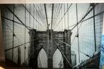 Glasschilderij Brooklyn Bridge 120 cm x 80 cm, Ophalen, Zo goed als nieuw, Schilderij, 100 tot 125 cm