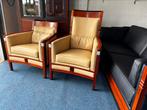 Schuitema decoforma fauteuils Charles Rennie, Minder dan 75 cm, Leer, Ophalen of Verzenden, Zo goed als nieuw