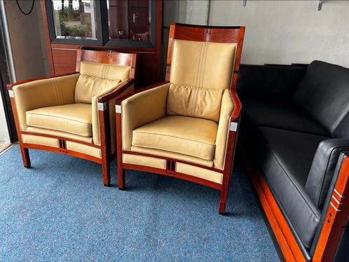 Schuitema decoforma fauteuils Charles Rennie, Huis en Inrichting, Fauteuils, Zo goed als nieuw, Leer, 50 tot 75 cm, Minder dan 75 cm